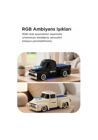 Özel Üretim Hediyelik Radyo Parti Kamyon Tasarımlı D44 Siyah
