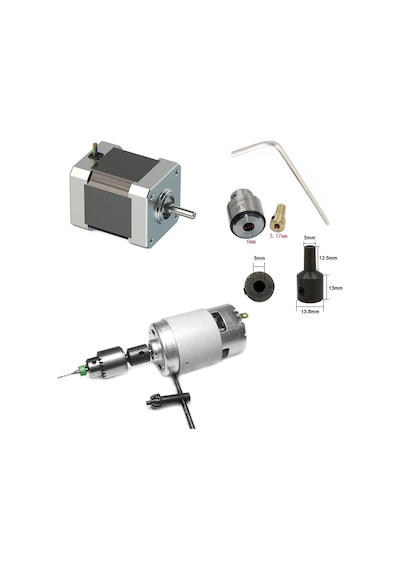 Motor için Anahtar Sıkmalı Mini Mandrel 4 MM Mandren 5-3.2 MM Kapli