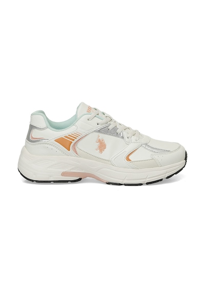 U.s. Polo Assn. Felıx Wmn Glb 4pr Beyaz Kadın Sneaker Beyaz-somon-gumus Beyaz - Somon - Gümüş