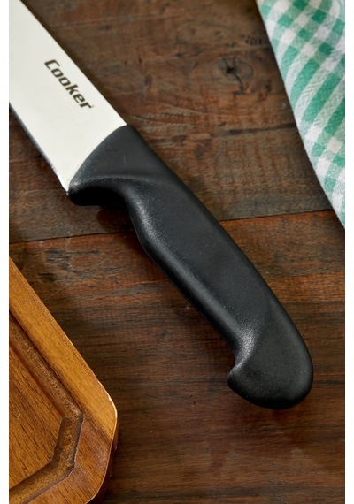 Cooker 31 Cm Paslanmaz Çelik Kasap Bıçağı Siyah Ckr4599