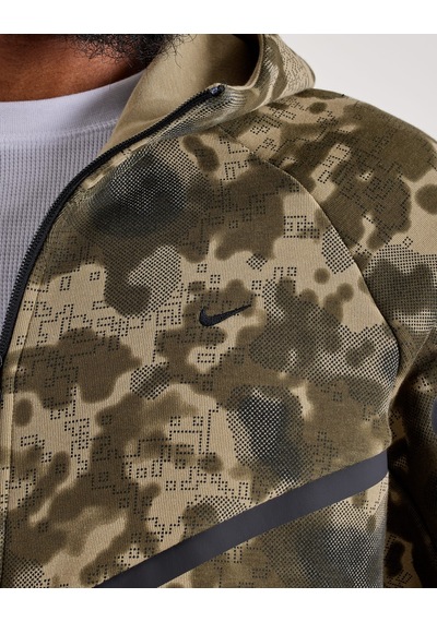 Nike Tech Fleece Windrunner Fz Jacket Camo Erkek Sweatshirt-hv0955-276-tanem Sport Yeşil