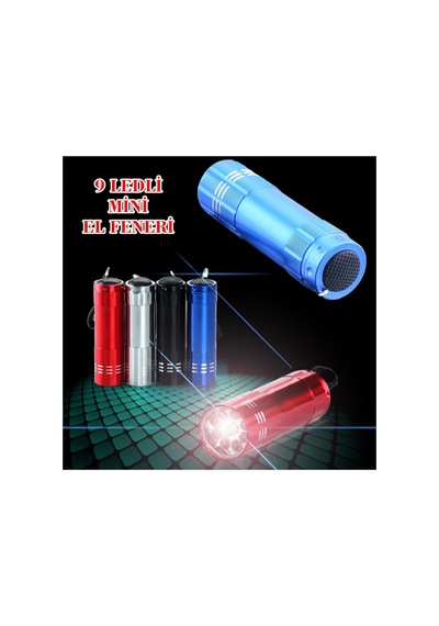 Mini El Feneri 9 Led Alüminyum Metal 8 Cm Taşınabilir Aydınlatma Resimdeki - 871949227 Resimdeki