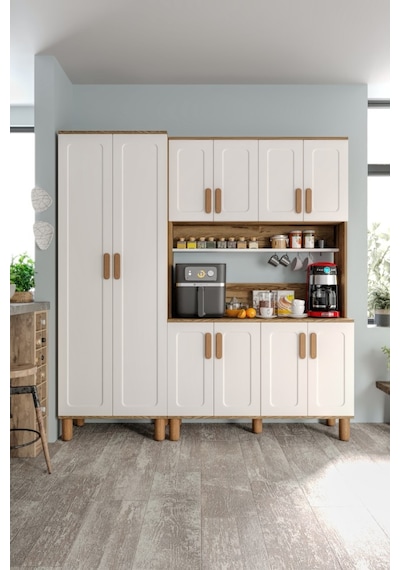 Flora Flr10190 Bohem Kahve Köşesi 10 Kapaklı Mdf Mebran Kapaklı Mutfak Dolabı Çok Amaçlı Dolap Aytaşı Ceviz Flora Flr10190 Bohem Kahve Köşesi 10 Kapaklı Mdf Mebran Kapaklı Mutfak Dolabı Çok Amaçlı Dolap Aytaşı Ceviz