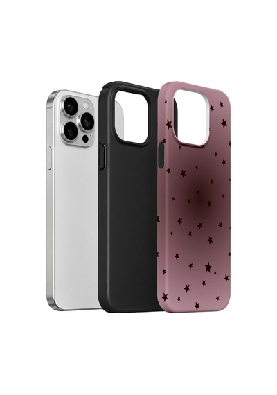 Velvoria Valestra Rose Star Dust Apple iPhone Uyumlu 15 Pro Darbe Korumalı Kılıf Valestra Select - Rose Star Dust