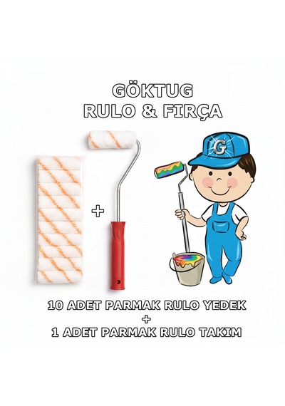 Parmak Rulo Yedek + Takım - 10 Cm