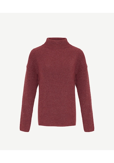Yargıcı Geniş Bisiklet Yaka Uzun Kol Kazak 26kktr2133x 039 Pembe