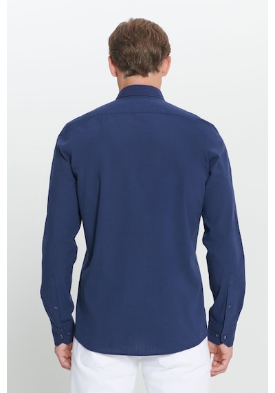 Ac&Co / Altınyıldız Classics Erkek Lacı Slim Fit Dar Kesim Düğmeli Yaka %100 Pamuk Gömlek Lacı Lacivert Ac&Co / Altınyıldız Classics Erkek Lacı Slim Fit Dar Kesim Düğmeli Yaka %100 Pamuk Gömlek Lacı Lacivert