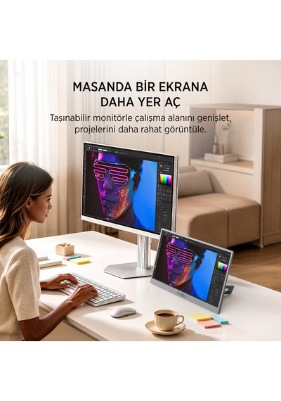 James Donkey Jdp Air 15.6'' 60hz Ips Fhd Type C/hdmı Taşınabilir Monitör Ölü Pikselde Anında Değişim