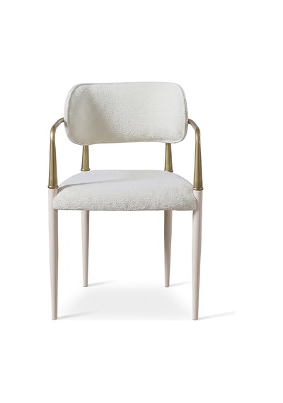Elegance Kolçaklı Metal Mutfak Sandalyesi Beyaz