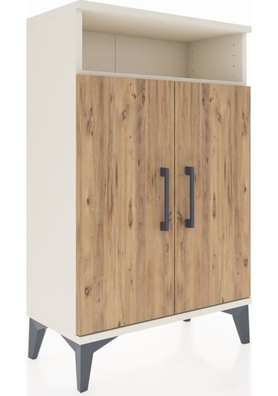 Arges Komodin 3 Raflı 2 Kapaklı 60x30x96 Aytaşı-çam Aytaşı