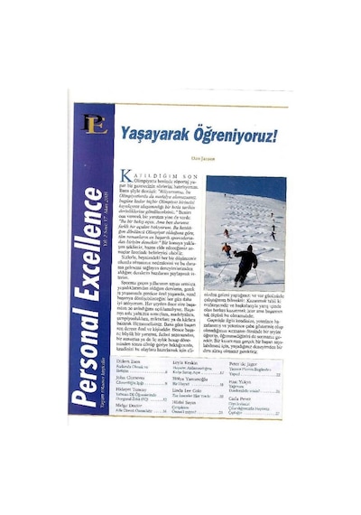 Personal Excellence - Yaşam Rotanızı Keşfedin - Yaşayarak Öğreniyoruz- Retro Eski Basım Koleksiyon Mart 2001 Yıl:2 Sayı:17