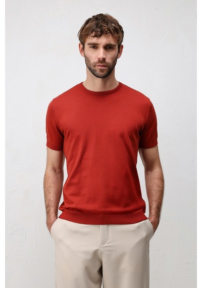 Antioch Comfort Slim Triko T-shirt Kırmızı