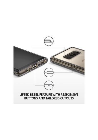 Ringke Fusion Galaxy Note 8 İle Uyumlu Kılıf Smoke Black