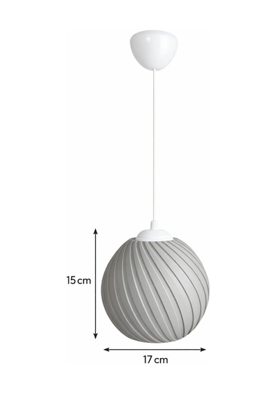 Spiral Tekli Avize Gri