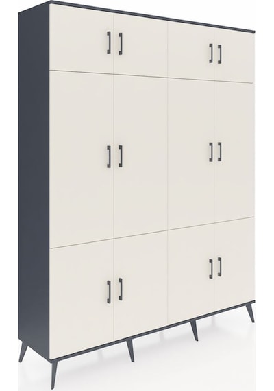 Hyperion Gardrop 10 Raflı 12 Kapaklı 2 Askılı 176x44x221 Antrasit-aytaşı/antrasit Aytaşı/antrasit Hyperion Gardrop 10 Raflı 12 Kapaklı 2 Askılı 176x44x221 Antrasit-aytaşı/antrasit Aytaşı/antrasit