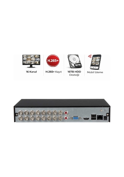 Xvr1b16 16 Kanal Hd Dvr Güvenlik Kamera Kayıt Cihazı