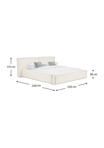Nova Karyola Baza Başlık Set 160x200 Cm. Kırık Beyaz Keten Kumaş Montaj Dahil Nova Karyola Baza Başlık Set 160x200 Cm. Kırık Beyaz Keten Kumaş Montaj Dahil