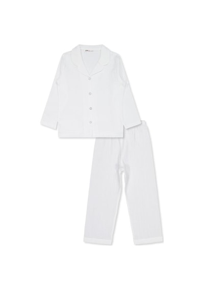 Civil Girls Düz 10-13 Yaş Pijama Takımı - Ekru