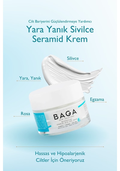 Baga Nemlendirici Seramid Cilt Bakım Kremi 50 ML
