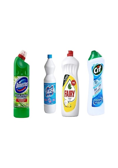 Domestos 750 Ml+ Ace 1 Lt + Fairy 650 Ml + Cif Krem 500 Ml Diğer