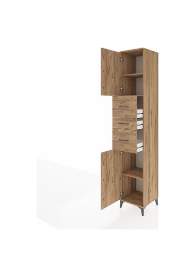 Hyperion Dolap 3 Raflı 3 Çekmeceli 2 Kapaklı 44x44x243 Çam-çam Çam Hyperion Dolap 3 Raflı 3 Çekmeceli 2 Kapaklı 44x44x243 Çam-çam Çam