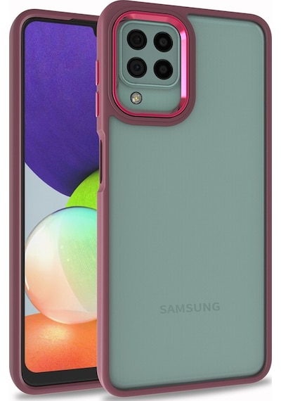 Samsung Uyumlu Galaxy A22 Renkli Kenarli Parlak Flora Kilif 547924904