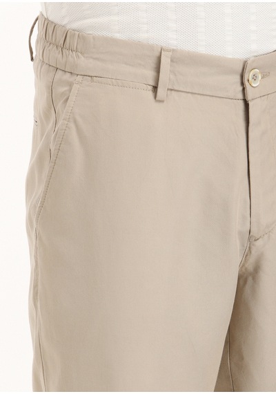 Ramsey Bej Düz Dokuma Jogging Fit Casual Pantolon