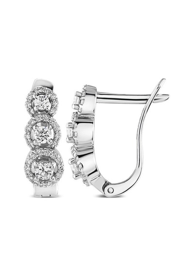 0.55 Karat Pırlanta Küpe - Hrd Sertifikalı