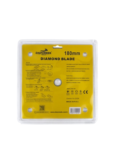 Dawreek Dt014cd 180mm Premium Segmentli Elmas Testere Beton-duvar-tuğla