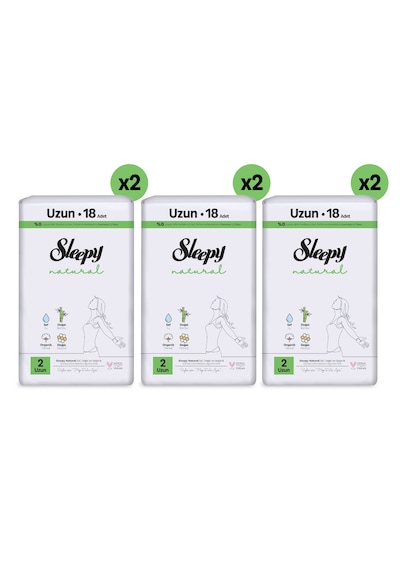 Sleepy Natural Ultra Hassas Hijyenik Ped Mega Fırsat Paketi Uzun 108 Adet