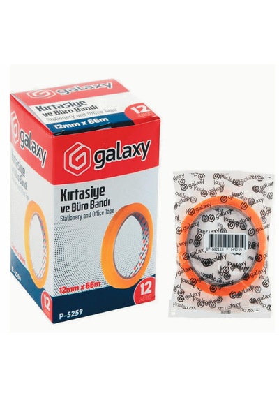 Galaxy Kırtasiye Büro Selefon Bant 12mmx66mt 12'li Kutu