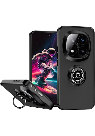 Xiaomi Redmi Note 14 Pro 4g Kılıf Mat 360 Yüzüklü Standlı Kapak