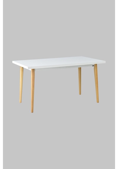 Vilinze Eames Sandalye Avanos Ahşap Mdf Mutfak Masası Takımı - 80x140 Cm Beyaz