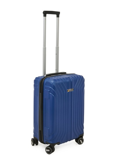 Hoffmannss Vertical Line Kabin Boy Abs Valiz - Gece Mavisi - 57x37x23 Cm Çok Renkli