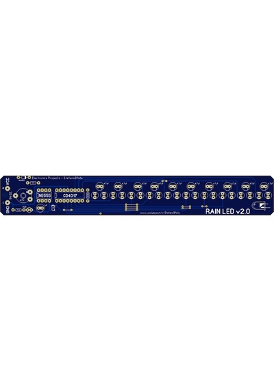 Vu-Metre Devresi - Yağmur Efektli 20 Led Vu-Meter Ne555-Cd4017