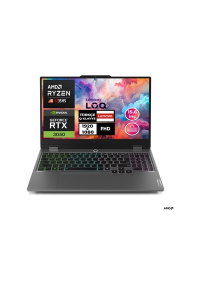 Lenovo LOQ 15ARP9 83JC000QTR-009 32 GB 512 GB SSD 6 GB RTX3050 15.6" W11P Dizüstü Bilgisayar