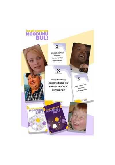 Moodunu Bul Mini Kuşak Çatışması Mini Oyun Kartları