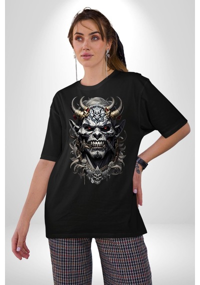 Dünyalar Savaşı Kahraman Pamuklu Bisiklet Yaka Unisex Oversize Boyfriend Dijital Baskılı Siyah T-shirt Siyah