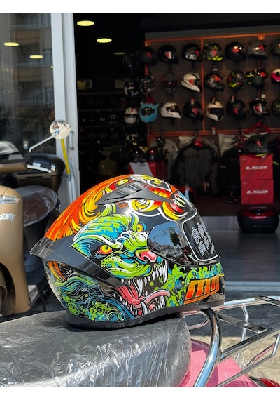 Mts Fullface Kask Ece2206 Sertifikalı Güneş Vizörlü Yeşil