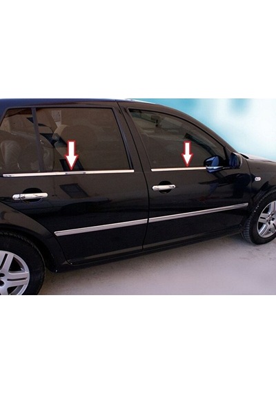 Vw Golf 4 Uyumlu Cam Çıtası 4 Parça Krom 1998 - 2004