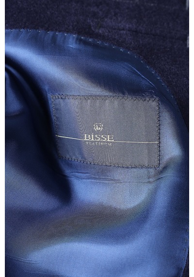 Bisse Lacivert Süet Dokulu Düğmeli Blazer Ceket Pck26k26203 K39