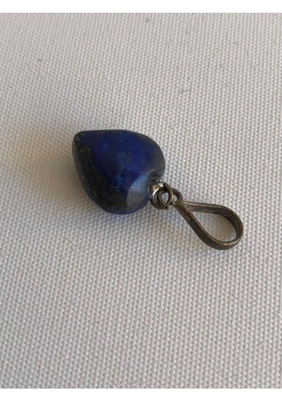 Doğal Lapis Lazuli Taşı Kalp Kolye Ucu 1,1 1,4 CM
