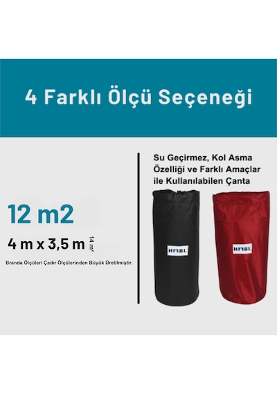 Güçlendirilmiş Su Geçirmez Kamp Ve Çadır Altı Brandası - 12m2