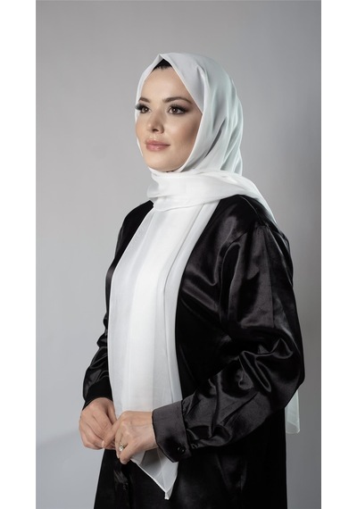 Hürrem Bone Krem Düz Klasik Şal Şifon Kumaş Janjan Abiye 202108 40 Krem