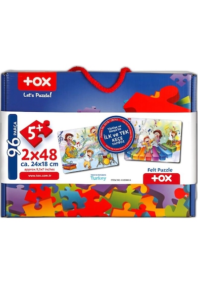 Tox Müzik 5+ Keçe Yapboz 5 Yaş Puzzle T016