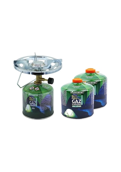 Orcamp Kamp Ocak Seti-450 Gr Tüp K-500-450+2 Adet Tüp Kts-450 Orc-024-a2 Çok Renkli