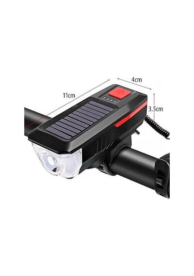 Su Geçirmez Güneş Enerjili Led Işıklı Bisiklet Farı