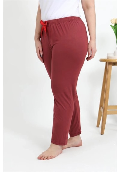 Mtm My The Mall Kadın Pamuklu Büyük Beden Alt Pijama Yavruağzı Yavruağzı