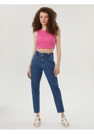 LOFT Baggy Baggy Fit Kadın Pantolon Lf2029030 Q1.v1 Denim
