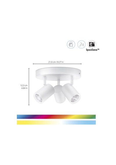 Wiz Imageo Spots 3x5W RGB (Yuvarlak/Beyaz)